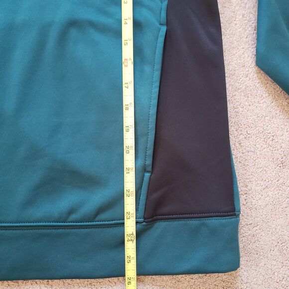 Philadelphia Eagles NFL Team Apparel Sz Medium Mens Green Spellout Hoodie Pocket - Picture 4 of 5